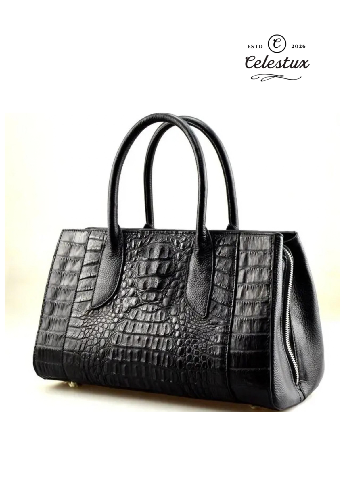 Celestux Women’s Crocodile Leather Handbag