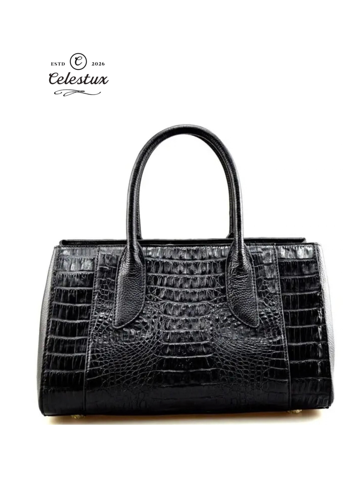 Celestux Women’s Crocodile Leather Handbag