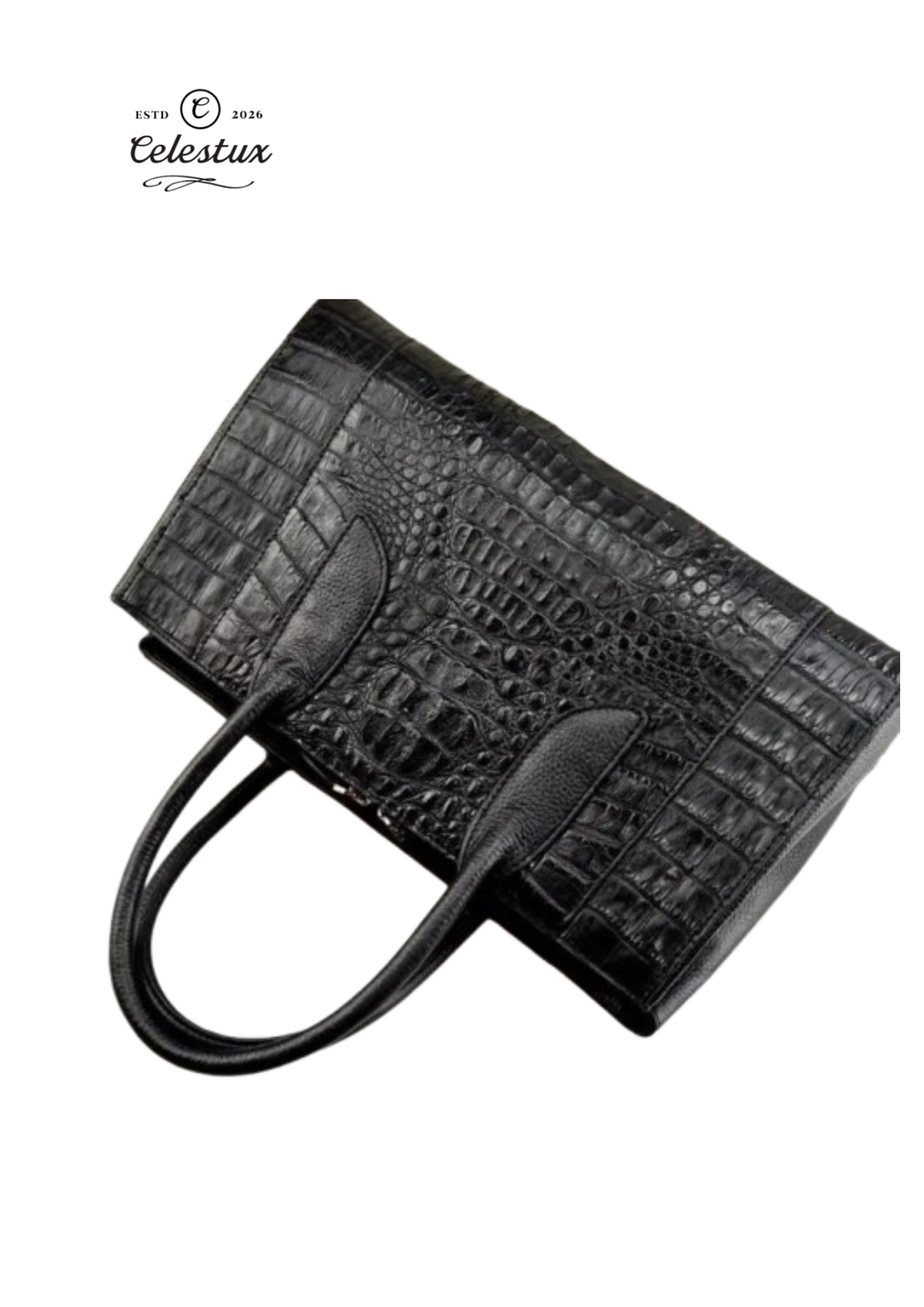 Celestux Women’s Crocodile Leather Handbag